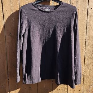 Croft And Barrow Black Long Sleeve Top
